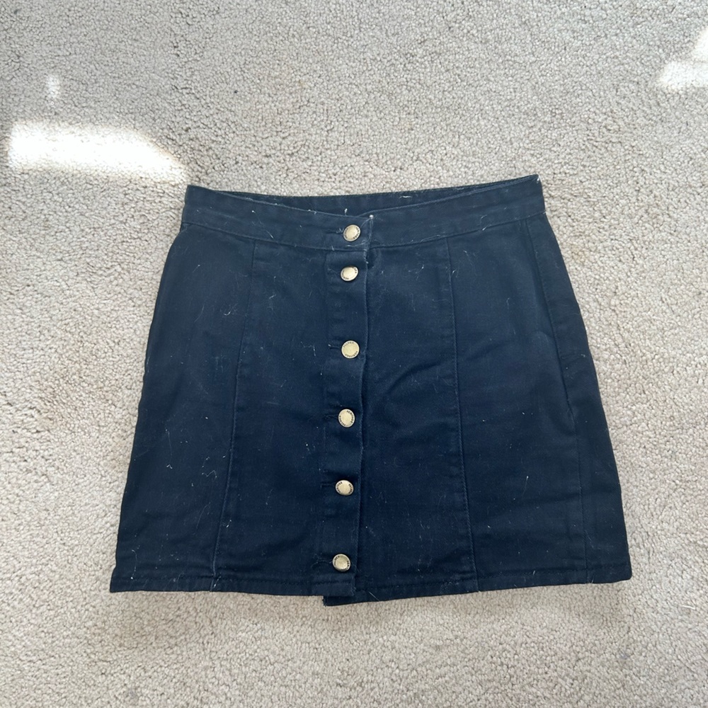 Black Jean Skirt